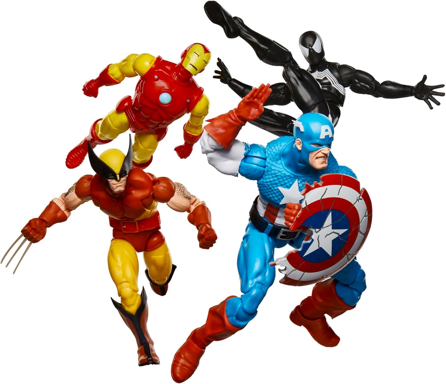 Marvel Legends Series Captain America, Avengers Retro Comics Secret Wars Collectible 6 Inch Action Figure with Shield