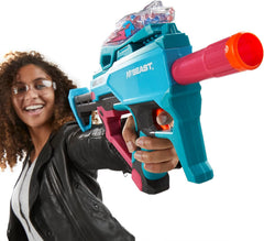 NERF Pro Gelfire X MrBeast Full Auto Blaster & 20,000 Gelfire Rounds, 300 Round Hopper, Rechargeable Battery, Eyewear, Ages 14 & Up