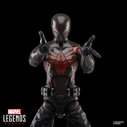 Spider-Man Marvel Legends Series Gamerverse Miles Morales Brooklyn 2099 Suit, 2 Video Game -Inspired Collectible 6 Inch Action Figure