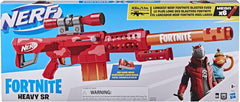 NERF Fortnite Heavy SR Blaster Scope, Big Blaster, 6 Mega Darts, 6-Dart Clip, Kids Toy Foam Blasters, Fortnite Toys for Boys and Girls
