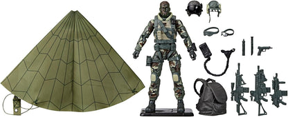 G.I. Joe Classified Series 60th Anniversary Action Pilot - Halo (High Altitude Low Opening) Jumper Action Figure with Parachute