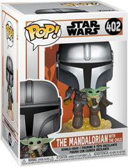 Pop! Star Wars: The Mandalorian - Mandalorian Flying with The Child, Grey
