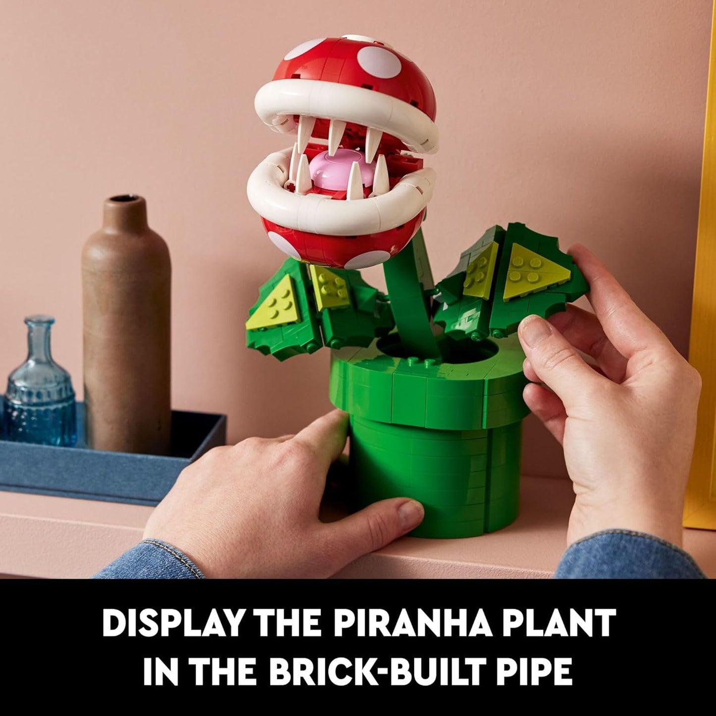 LEGO Super Mario Piranha Plant, Build and Display Authentically Detailed Posable Figure
