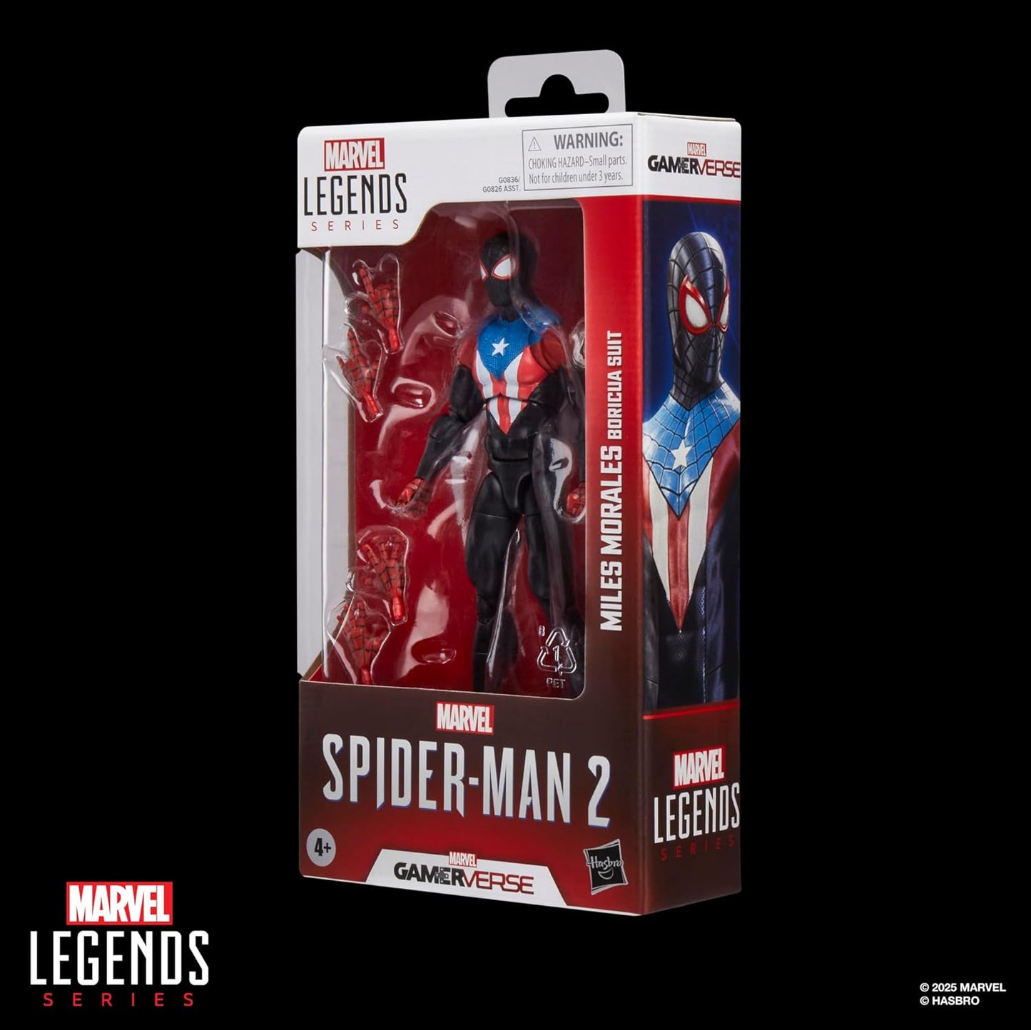 Spider-Man Marvel Legends Series Gamerverse Miles Morales Boricua Suit, 2 Video Game-Inspired Collectible 6 Inch Action Figure