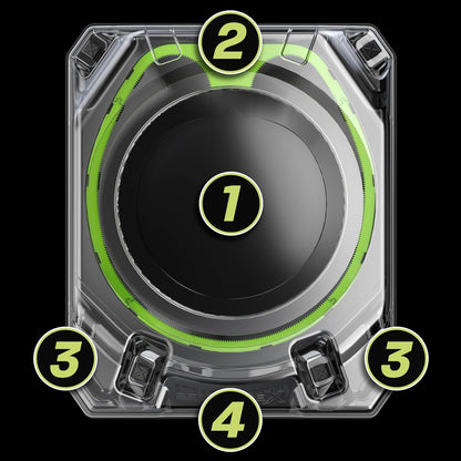 Beyblade X Xtreme Battle Set with Beystadium Arena Featuring X-Celerator Rail, 2 Right-Spinning Top Toys, 2 Launchers