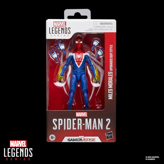Spider-Man Marvel Legends Series Gamerverse Miles Morales Upgraded Suit Style, 2 Video Game-Inspired Collectible 6 Inch Action Figure