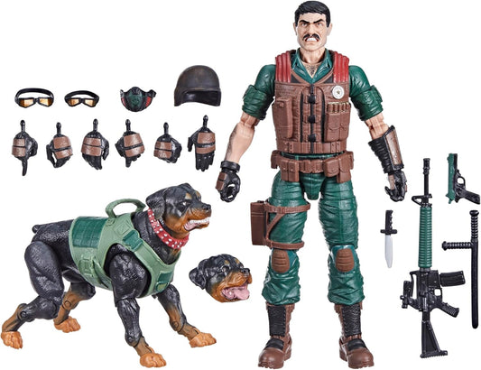 G.I. Joe Classified Series Mutt & Junkyard, Collectible 6-Inch Action Figure & Pet with 16 Accessories