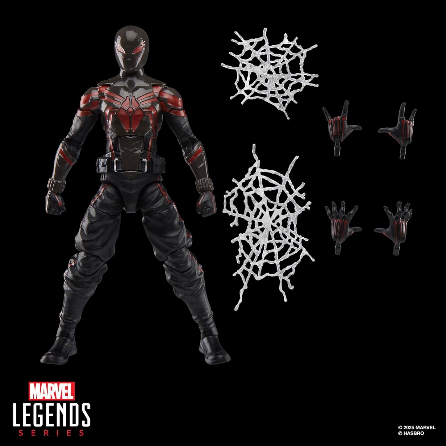 Spider-Man Marvel Legends Series Gamerverse Miles Morales Brooklyn 2099 Suit, 2 Video Game -Inspired Collectible 6 Inch Action Figure