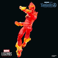 Marvel Legends Series Human Torch, The Fantastic Four: First Steps Johnny Storm Movie Collectible 6 Inch Action Figure