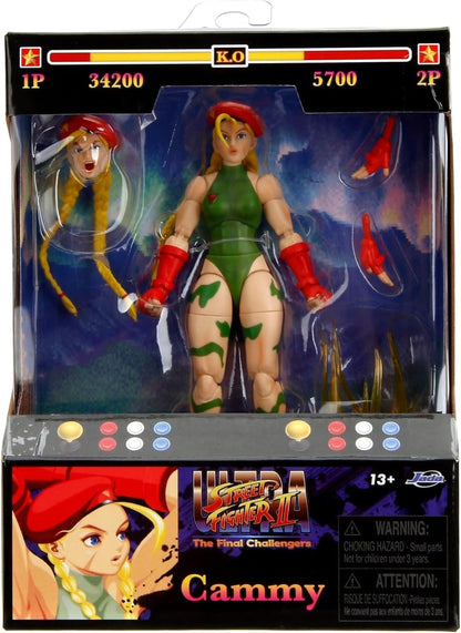 Collectible Figures Compatible with Jada Toys Street Fighter II Cammy Action Figure, 6 inches, 1:12 Scale, Interchangeable Heads, Hands & Accessories 34690