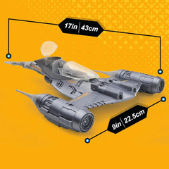 Star Wars Epic Hero Series The Mandalorian's N-1 Starfighter Ship, 4-Inch Scale Grogu & Mandalorian Action Figures