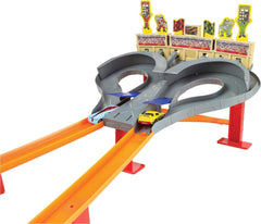 Hot Wheels Toy Car Track Set Super Speed Blastway Playset, Dual-Track Racing for 1 or 2 Players, Includes 1:64 Scale Car