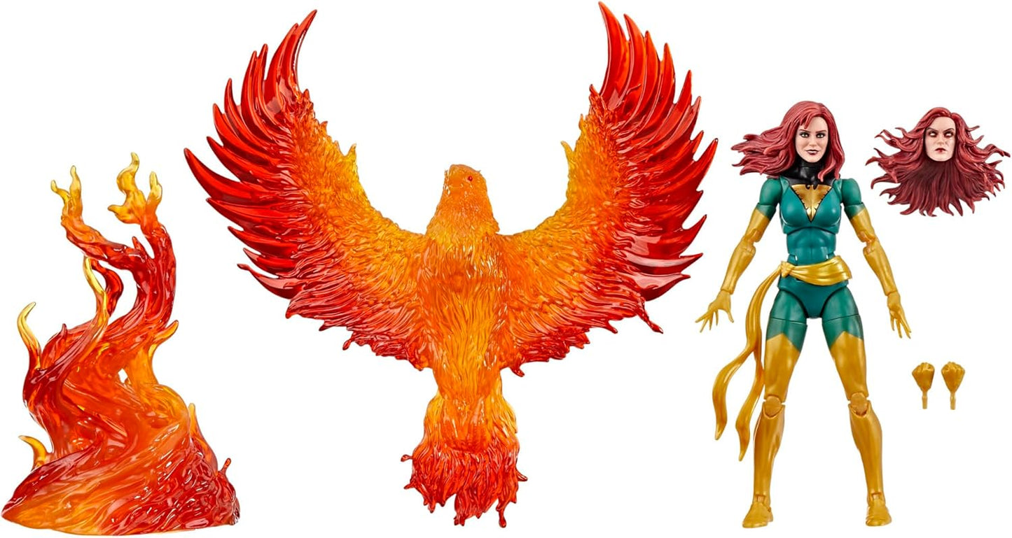 Marvel Legends Series Jean Grey with Phoenix Force Display, Deluxe X-Men Comics Collectible 6-Inch Action Figure