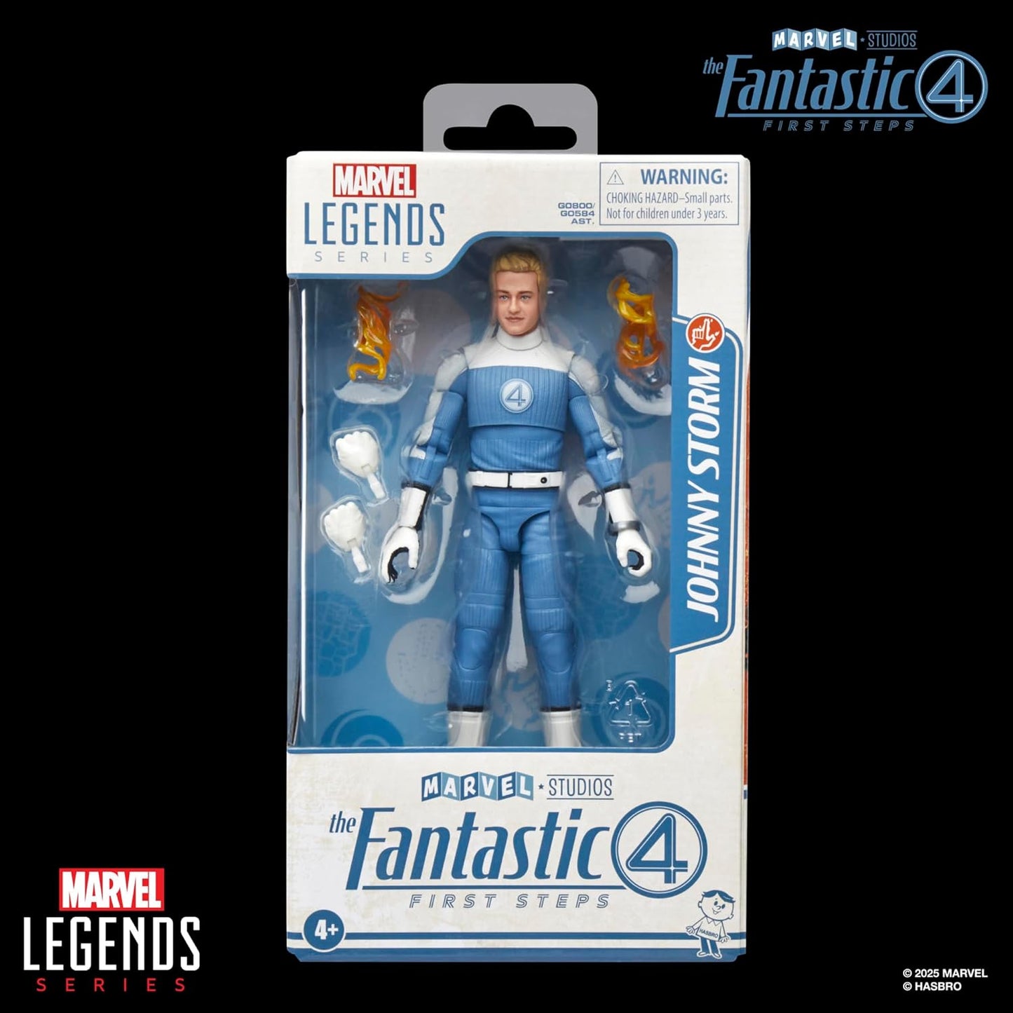 Marvel Legends Series Johnny Storm, The Fantastic Four: First Steps Movie Collectible 6 Inch Action Figure