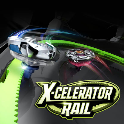 Beyblade X Xtreme Battle Set with Beystadium Arena Featuring X-Celerator Rail, 2 Right-Spinning Top Toys, 2 Launchers