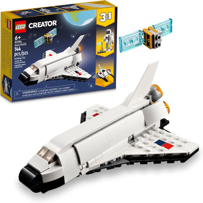 LEGO Creator 3 in 1 Space Shuttle Toys - Space Toys Building Set - Option to Build 2 Spaceships or Astronaut