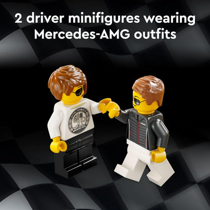 LEGO Speed Champions Mercedes-AMG G 63 & Mercedes-AMG SL 63 F1 Toy Car, Formula 1 Vehicle Set with 2 Building Sets with 2 Driver Minifigures