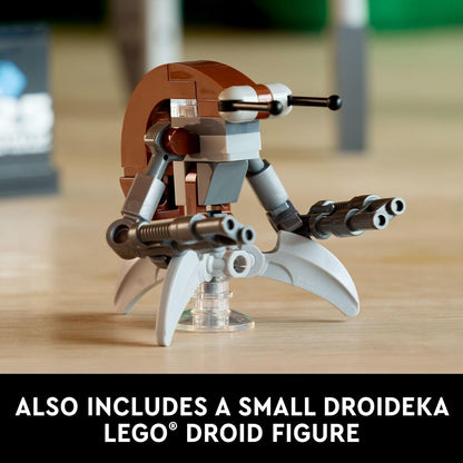 LEGO Star Wars Droideka Model for Build and Display, Collectible Brick Built Destroyer Droid Figure