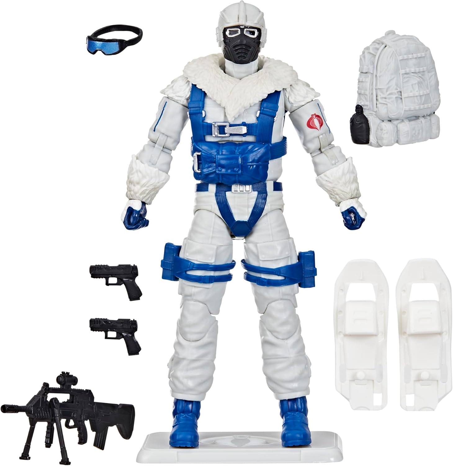 G.I. Joe Classified Series Retro Cardback Snow Serpent, Collectible 6-Inch Action Figure with 8 Accessories