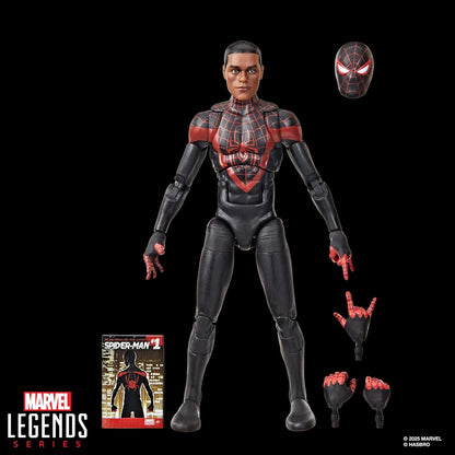 Marvel Legends Series Ultimate Miles Morales, Spider-Man Comics-Inspired Collectible 6-Inch Scale Action Figure with Character-Sized Comic Accessory