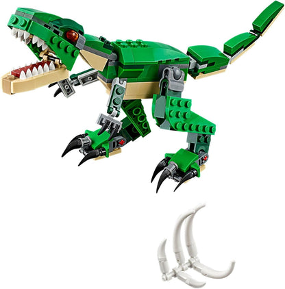 LEGO Creator 3 in 1 Mighty Dinosaur Toy, Transforms from T. rex to Triceratops to Pterodactyl Dinosaur Figures