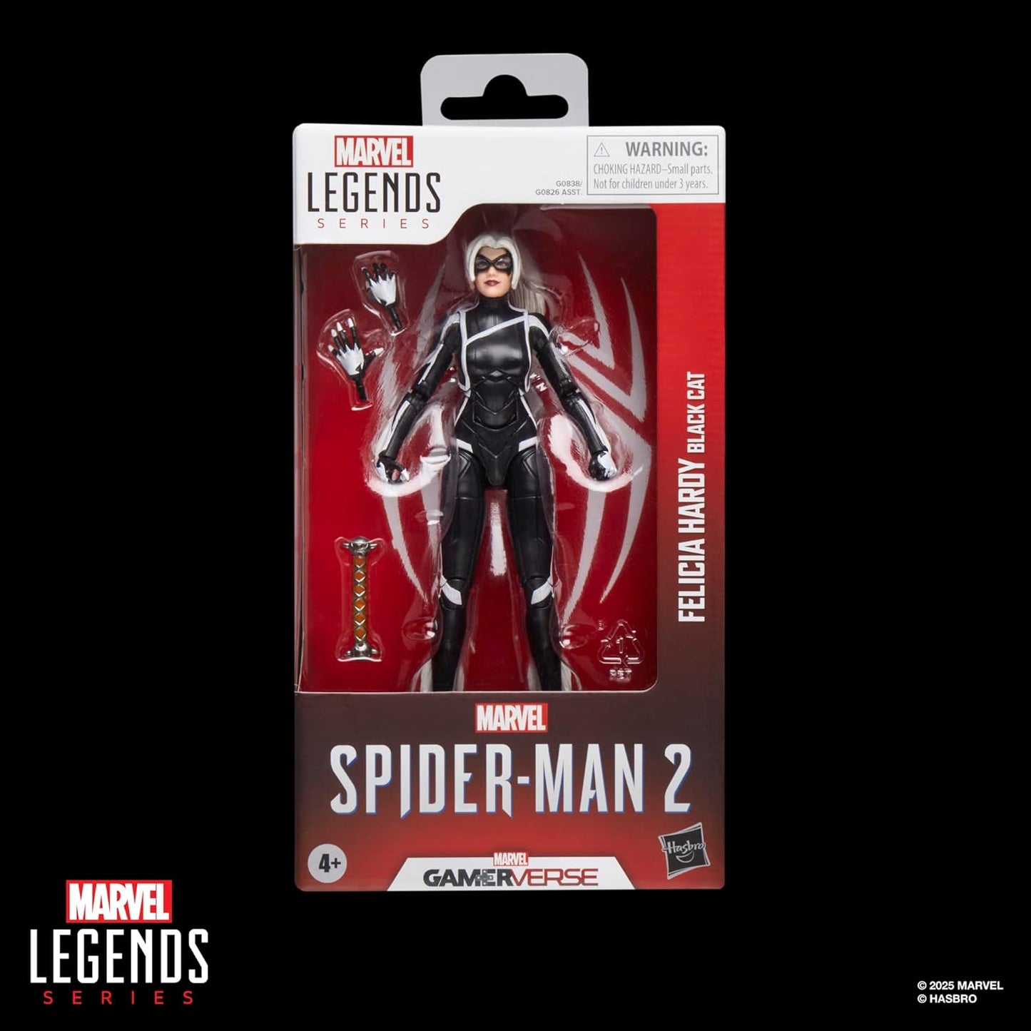 Spider-Man Marvel Legends Series Gamerverse Black Cat Felicia Hardy, 2 Video Game-Inspired Collectible 6 Inch Action Figure
