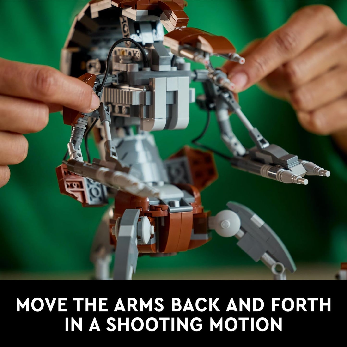 LEGO Star Wars Droideka Model for Build and Display, Collectible Brick Built Destroyer Droid Figure