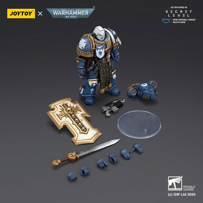 Warhammer 40,000 Ultramarines Torvald with Power Sword, Stormshield and Bolt Pistol 1:18 Scale Action Figure