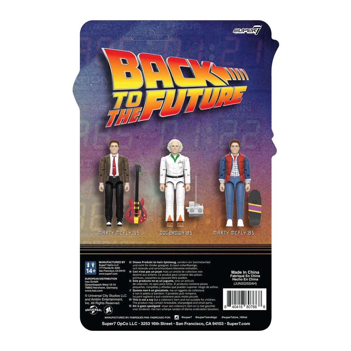 Back To The Future Doc Brown '85 3 3/4-Inch ReAction+ Figure