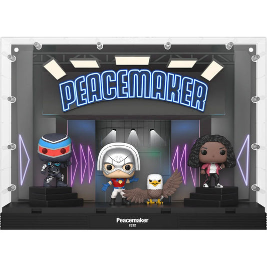 [Pre-Order] Pop! Moments: Peacemaker Introduction Vigilante Peacemaker Eagly Leota Deluxe