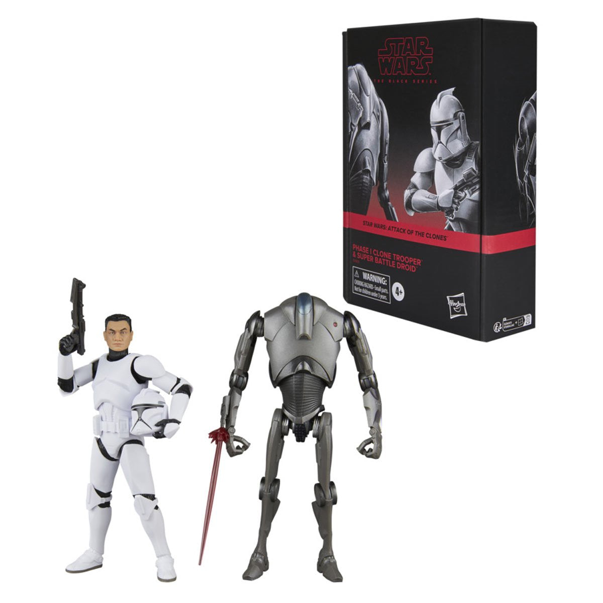 Star Wars The Black Series Phase I Clone Trooper & Super Battle Droid 6-Inch Action Figures