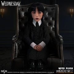 [Pre-Order] Wednesday Addams Mezco Designer Series 18-Inch Roto Plush Doll