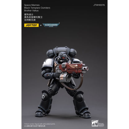 Warhammer 40,000 Space Marines Black Templars Outriders Brother Valtus 1:18 Scale Action Figure