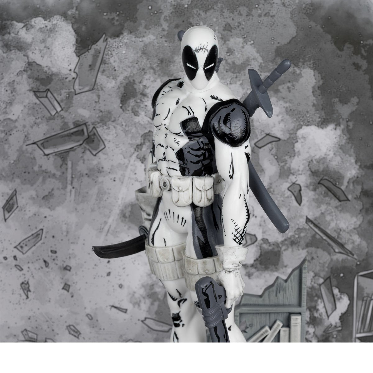 Marvel Deadpool The New Mutants #98 Line Art 1:10 Scale Posed Figure with Scene - Gold Label Exclusive