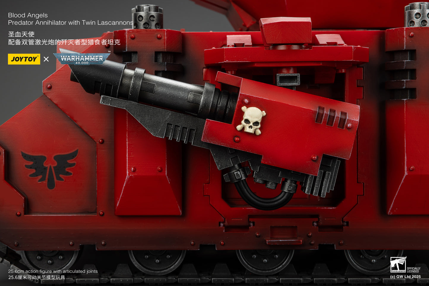 Warhammer 40,000 Blood Angels Predator Annihilator with Twin Lascannons 1:18 Scale Action Figure