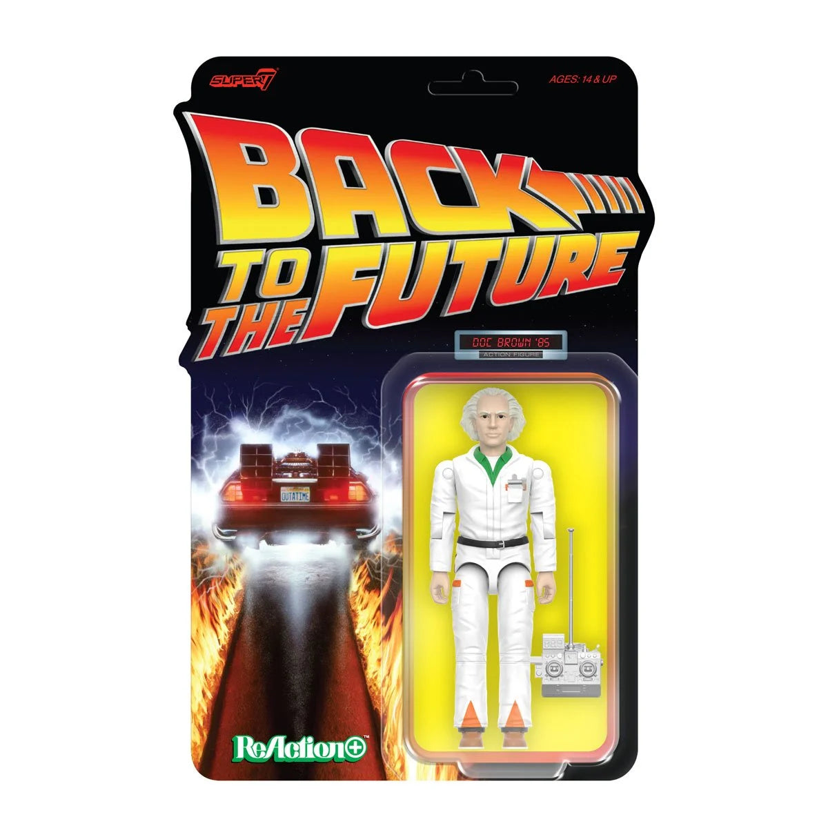 Back To The Future Doc Brown '85 3 3/4-Inch ReAction+ Figure