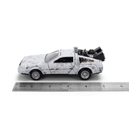 Hollywood Rides Back to the Future Time Machine 40th Anniversary 1:32 Scale Die-Cast Metal Vehicle