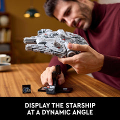 LEGO Star Wars Millennium Falcon A New Hope 25th Anniversary Collectable Model - DIY Building Sets with Display Stand