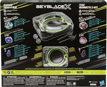 Beyblade X Xtreme Battle Set with Beystadium Arena Featuring X-Celerator Rail, 2 Right-Spinning Top Toys, 2 Launchers
