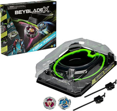 Beyblade X Xtreme Battle Set with Beystadium Arena Featuring X-Celerator Rail, 2 Right-Spinning Top Toys, 2 Launchers
