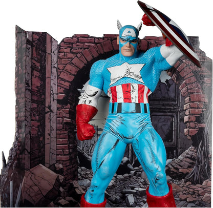 Marvel Captain America 1:6th Scale Posed Figure with Scene & Comic