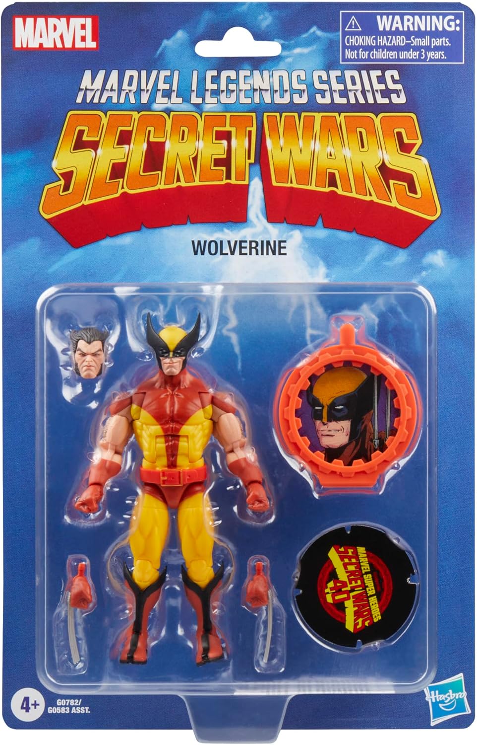 Marvel Legends Series Wolverine, X-Men Retro Comics Secret Wars Collectible 6 Inch Action Figure with Shield