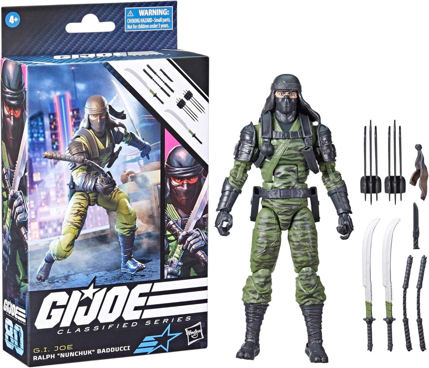 G.I. Joe Classified Series Ralph Nunchuk Badducci, Collectible G.I. Joe Action Figures, 80, 6 inch Action Figures for Boys & Girls, with 7 Accessories