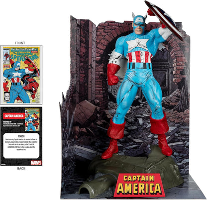 Marvel Captain America 1:6th Scale Posed Figure with Scene & Comic