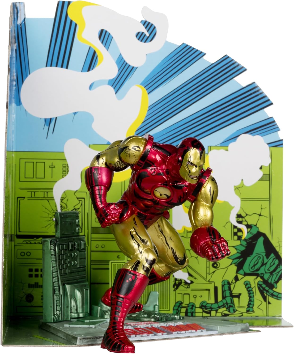 McFarlane Toys - Marvel Iron Man 1:10th Scale Posed Figure with Scene (The Invincible Iron Man #126)