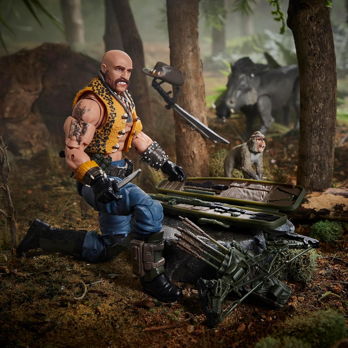 G.I. Joe Classified Series #125, Dreadnok Gnawgahyde and Pets Porkbelly & Yobbo, Collectible 6-Inch Action Figure with 16 Accessories