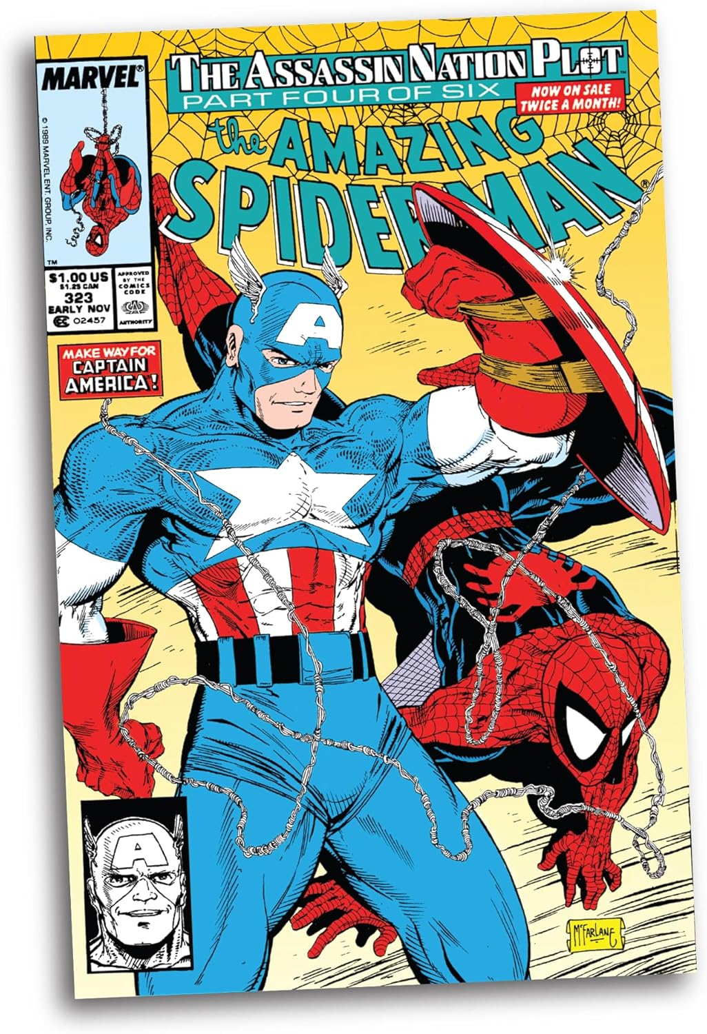 Marvel Captain America 1:6th Scale Posed Figure with Scene & Comic