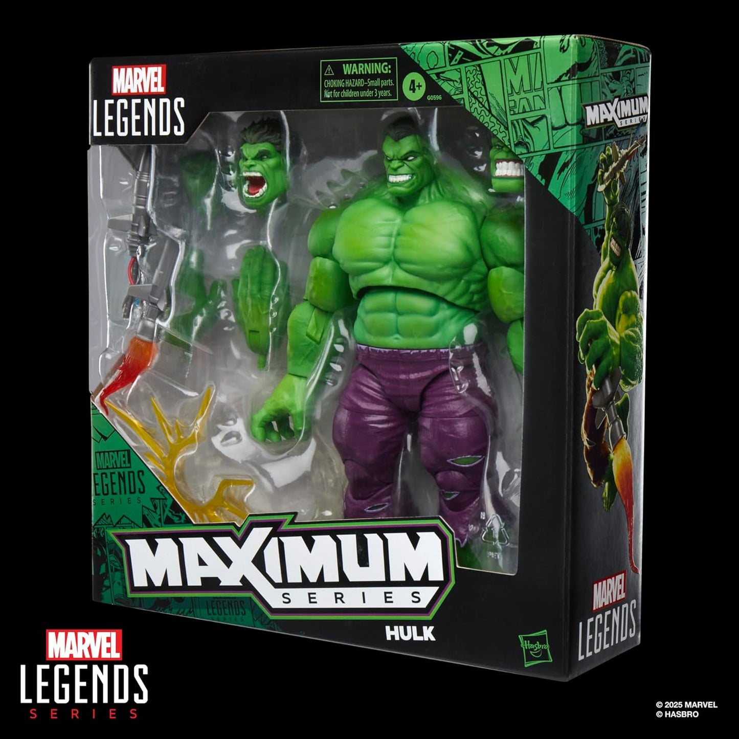Marvel Legends Maximum Series Hulk, Collectible 6-Inch Scale Action Figure with Incredible Articulation and Smashing Accessories