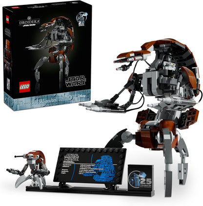 LEGO Star Wars Droideka Model for Build and Display, Collectible Brick Built Destroyer Droid Figure