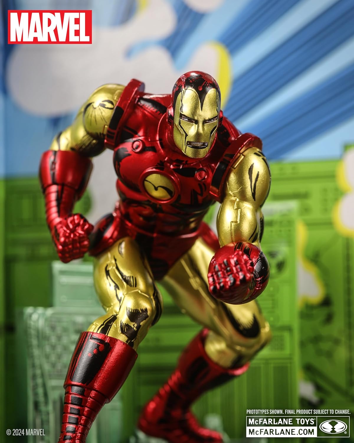 McFarlane Toys - Marvel Iron Man 1:10th Scale Posed Figure with Scene (The Invincible Iron Man #126)